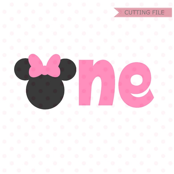 Download Minnie Mouse First Birthday SVG Minnie Mouse Head Vector
