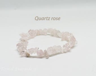 Bracelet rose Quartz Chips