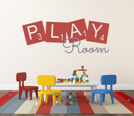 Play Room Wall Decal Childrens Wall Decal Vinyl Wall Quote