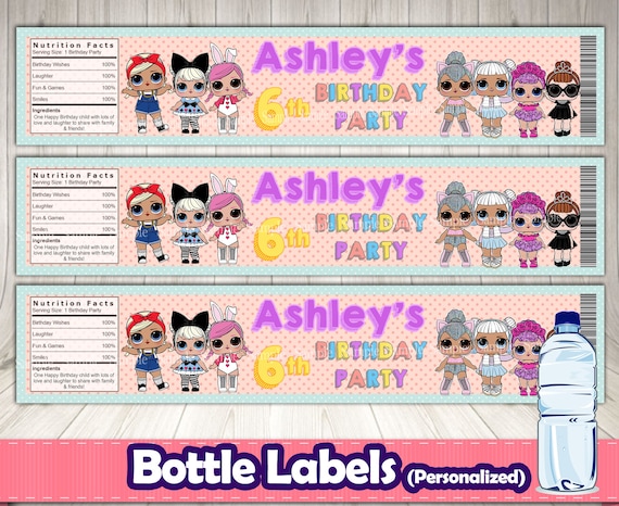 lol surprise bottle labels personalized lol surprise dolls