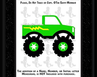 Monster Truck SVG file- Truck SVG Cut file- Boys Cricut Monster Truck- Dxf Silhouette- Monster Truck Shirt Svg Design- Monster Truck Iron on