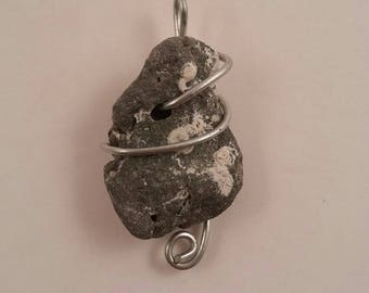 Wire Wrapped Sea Stone with hole - Wire Wrapping Designs