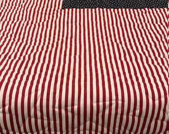 Stars and Stripes American Throw Quilt