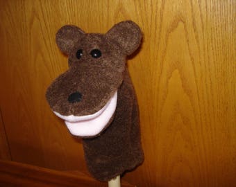 brown Bear hand puppet moveable mouth