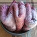 New Wave. Hand dyed Silk Hankies for Hand Spinning or wet felting in burgundy and blue greys
