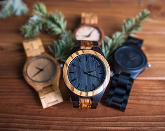 Wooden watch, Personalized watch, Mens watch, Cool watches, Wrist watch, Bamboo watch, 30th birthday for him, Groomsman watch, Wood watch