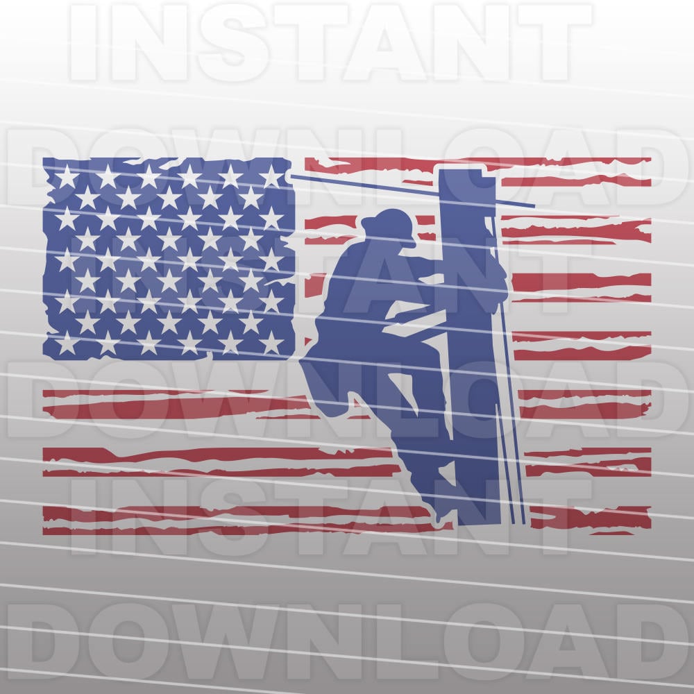 USA Lineman SVG FileElectrical Lineman SVGElectrician svg