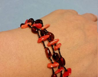 Genuine Baltic Amber Cherry Colored Bracelet