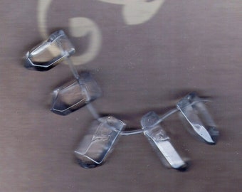 Five Top Drilled Quartz Crystal Points