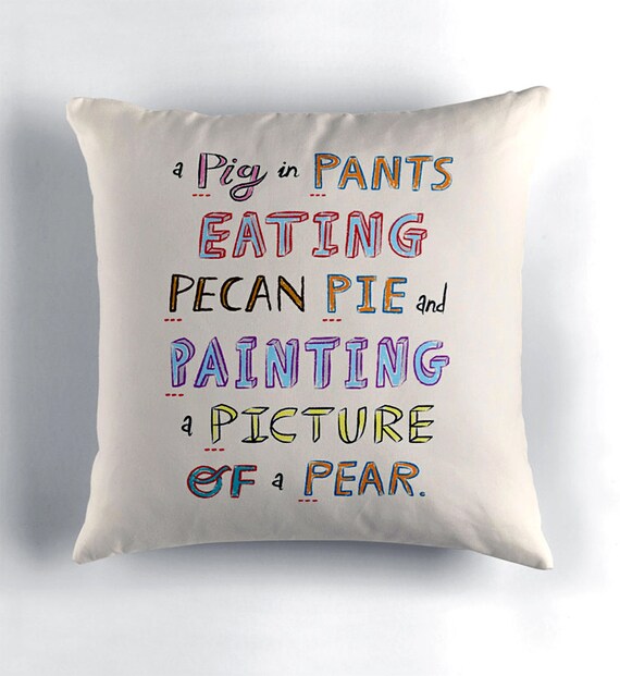 The Letter P - Children's Alphabet - ABC - Throw Pillow / Cushion Cover (16" x 16") by Oliver Lake