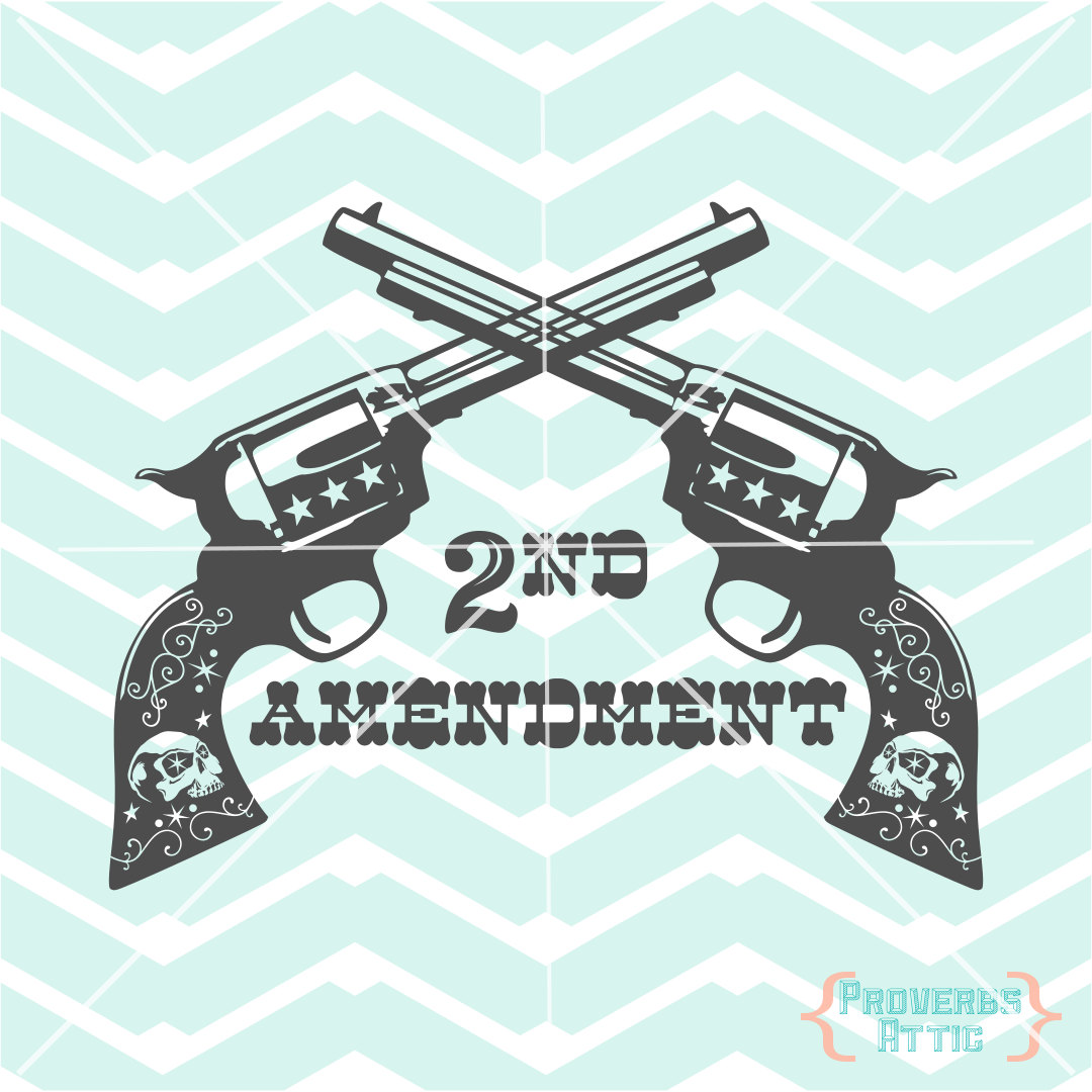 Download 2nd Amendment Revolver Guns vinyl wall art window decal