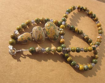 Ocean Jasper Iolite Necklace