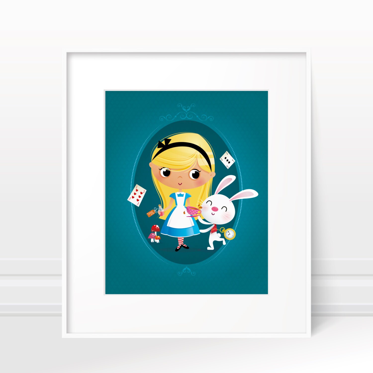 Alice in Wonderland nursery print nursery decor baby girl