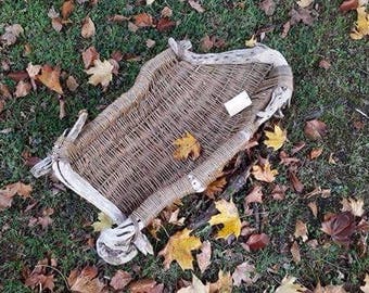 Driftwood and willow sculptural basket