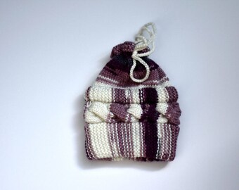 Wool knitted hat for 0 to 1 month nouveau_nes