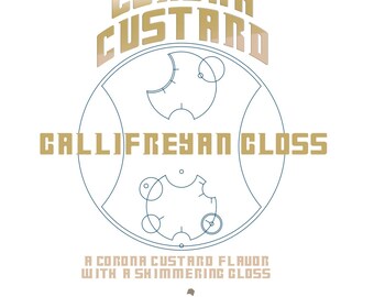 Corona Custard Gallifreyan Gloss - Custard Flavored / Gold Shimmering Lip Gloss - Doctor Who Inspired