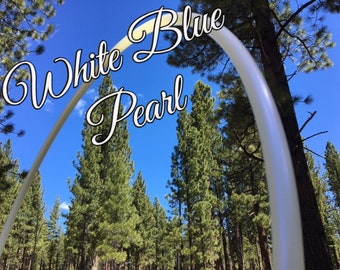 White Blue Pearl Colored 5/8" PolyPro Hula Hoop - You pick the size - by Colorado Hula Hoops