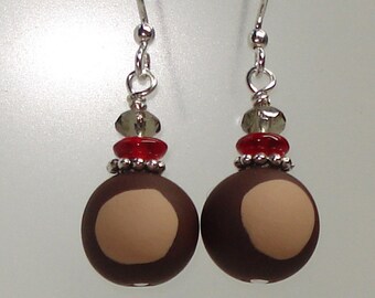 OSU Buckeye Beaded Earrings