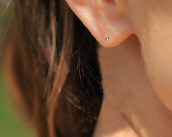 Tiny Silver Earrings, Tiny Silver Studs, Silver Ball Studs, Tiny Ball Studs, Silver Studs, Stud Earrings, Small Silver Earrings