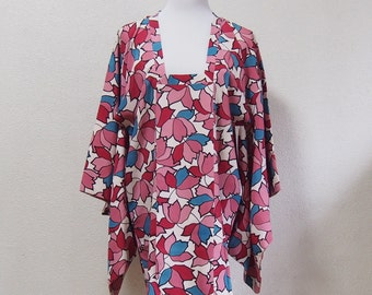 Michiyuki/Japanese coat /vintage /traditional wear/for kimono/pink