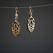 Laser Cut Hop earrings. Solid Yellowheart wood