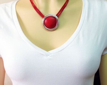 CORAL Red Statement Fashion Jewelry, CORAL Red Statement Fashion Necklace, Red Indian Jewelry, Red Indian Necklace, Wire Wrapped Jewelry,