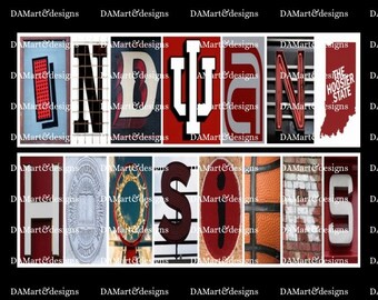 Indiana Hoosiers Alphabet Photo Art