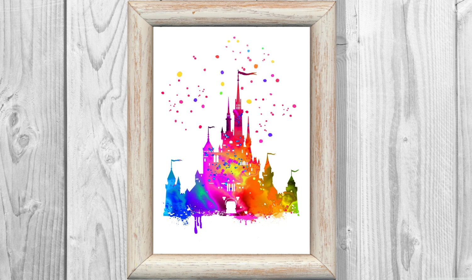 Castello Disney Poster acquerello stampa Disney Cenerentola Stampa giclée parete illustrazioni arte stampa 8x10 Wall Decor digitale Download immediato