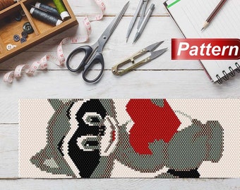 Raccoon patterns how to make a bracelet beading techniques easy bead patterns bracelet animal pattern peyote stitch designs beading patterns