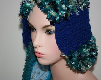 No: 7 Freeform crochet hat, wearable art, OOAK