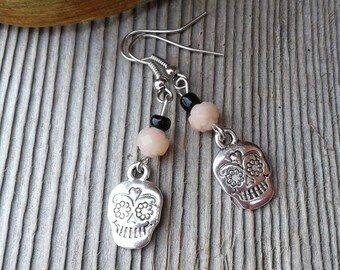 Skull Rose Earrings