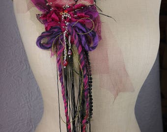 Bohemian brooch "Gypsy trip in a caravan", fairy, Art to wear, Unique