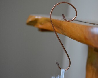 Stocking Hanger, Christmas decor, Stocking Holder, Mantel Stocking Hanger, Copper