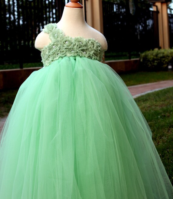 Flower girl dress Mint tutu dress baby dress toddler birthday