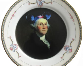 Mouseketeer Washington Portrait Plate 7.65"