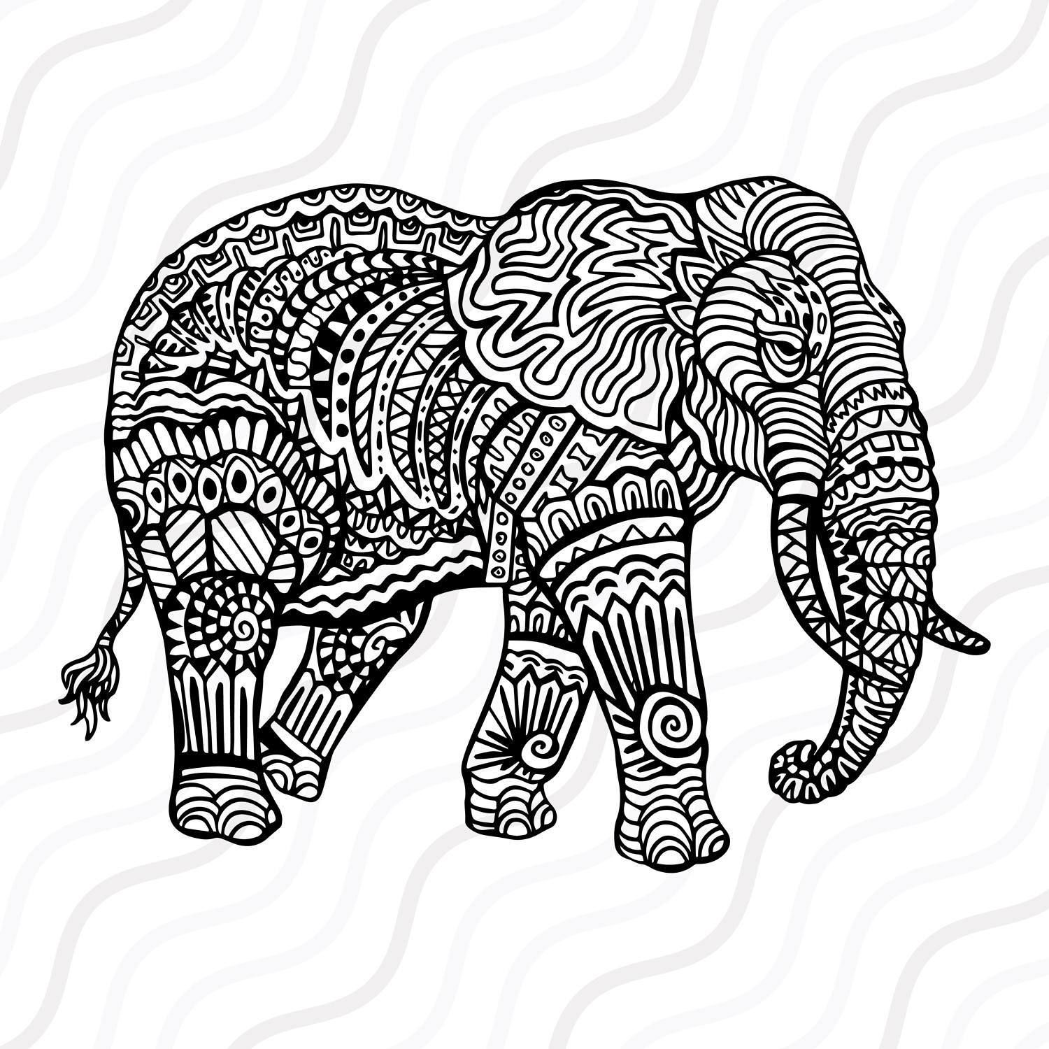 Download Ethnic Elephant SVG, Mandala Elephant SVG, Elephant SVG ...