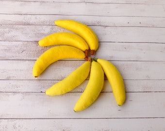 FULL SIZE Felt Banana Pretend Fruit Play Food Montessori Toys Vegetables For Kids Little Seller Greengrocer Soft Stuffed Toy
