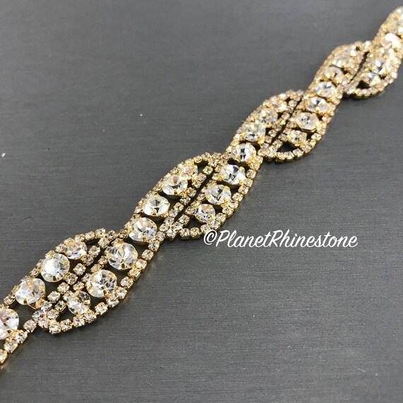 Gold Rhinestone Trim #0105