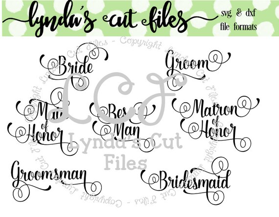 Download Bridal Party Bride//Groom// SVG/DXF/EPS file