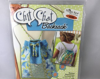 Chit Chat Backsack Pattern/Backpack Pattern/Hope Sew Patterns/Hope Yoder/Pattern