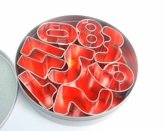 Mini Numbers Cartoon Font Cutter Set
