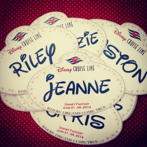 Disney Cruise Personalized Name Tag Magnets Fish Extender