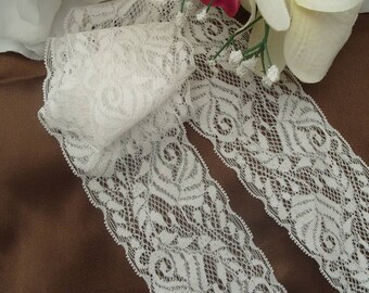 LACE leaf elastic elastic 6 cm pattern embroidered fabric Ribbon leaves chynlon 6 cm for creation, and cotton embellishment