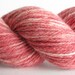 Strawberry - Bunny Sock Yarn - Angora Rabbit Superwash Merino Wool - 2 oz. Fingering or Sock Weight