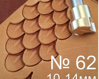 Tools for leather crafts. Stamp #62 - Dragon scale