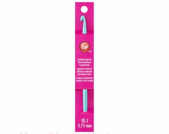 Boye Size J Crochet Hook (5.75mm). 6" Aluminum Crochet Hook. Boye Size J10 Crochet Hook. Medium Size Metal (US J-10, J/10) 332621800JM