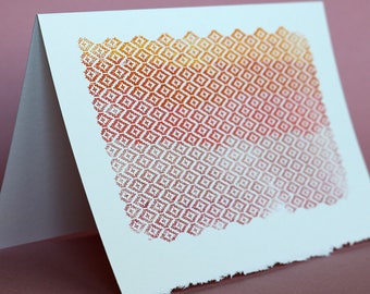 Mitla Sunset Notecards, set of 4, gocco printed