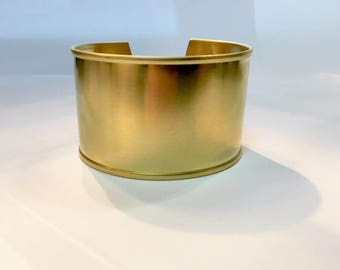Cuff Bracelet in raw brass circular 32mm for jewelry designs