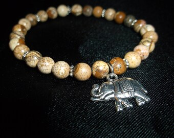 Natural stone stretch bracelet