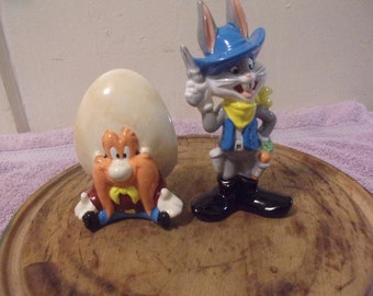 1993 Looney Tunes Bugs Bunny and Yosemite Sam Salt and Pepper Shakers